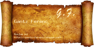 Gantz Ferenc névjegykártya